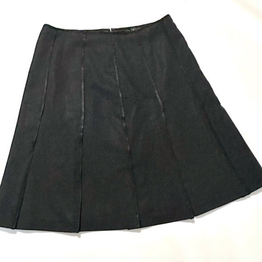 Tahari A-Line Flare Career Skirt Black Women Size 8‎
